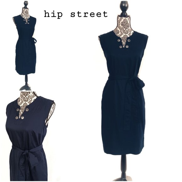 Banana Republic Dresses & Skirts - BANANA REPUBLIC Sleeveless V Neck Grommet Accent Belted Shift Dress 6
